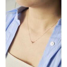 K10PG ハートネックレス≪8月 誕生石≫