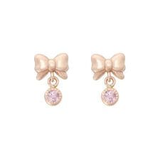 K10 PG リボンピアス≪9月 誕生石≫