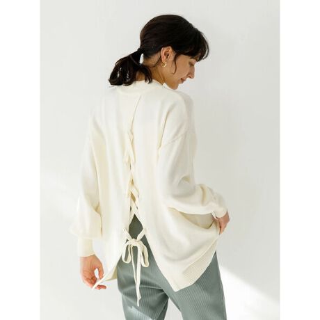 バックレースアップニットチュニック アースミュージック エコロジー Earth Music Ecology ファッション通販 マルイウェブチャネル Ca000 591 39 01