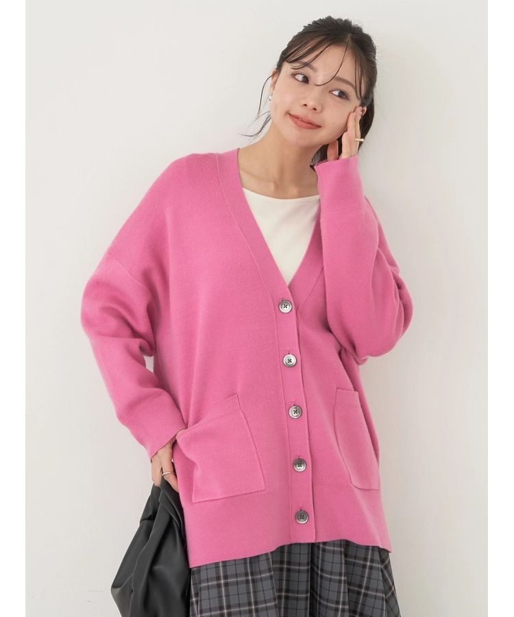 NINA RICCI ピンク Vネックカーディガン NINA RICCI ピンク Vネックカーディガン