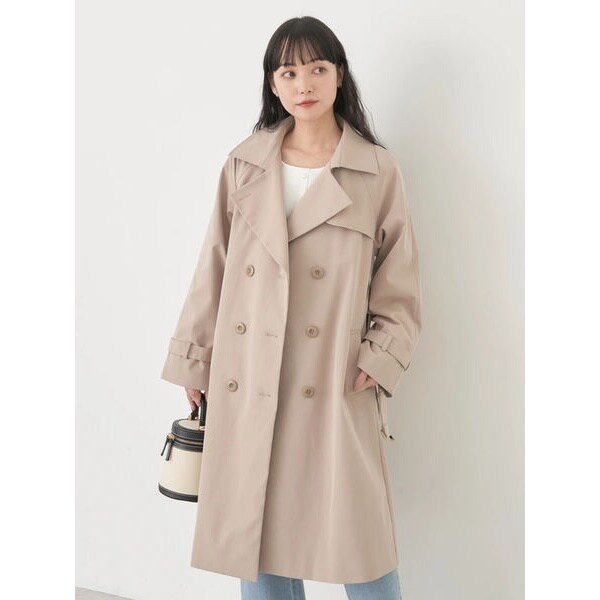 グリーン メンズ ベルテッド トレンチコート ライナー付 S ベージュ HYKE HYKE（ハイク）メンズ通販｜st company（エスティーカンパニー）