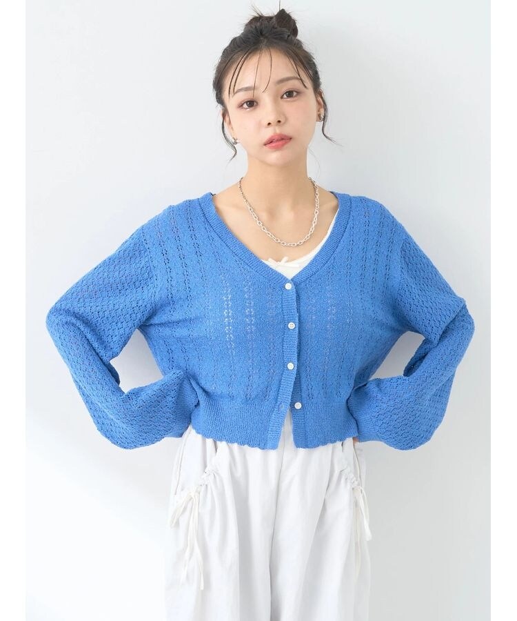 チビブークレショートカーディガン | アースミュージック＆エコロジー