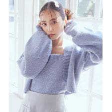 アースミュージック＆エコロジー(earth music&ecology)のSET2点スパンコールニットボレロ×タンク