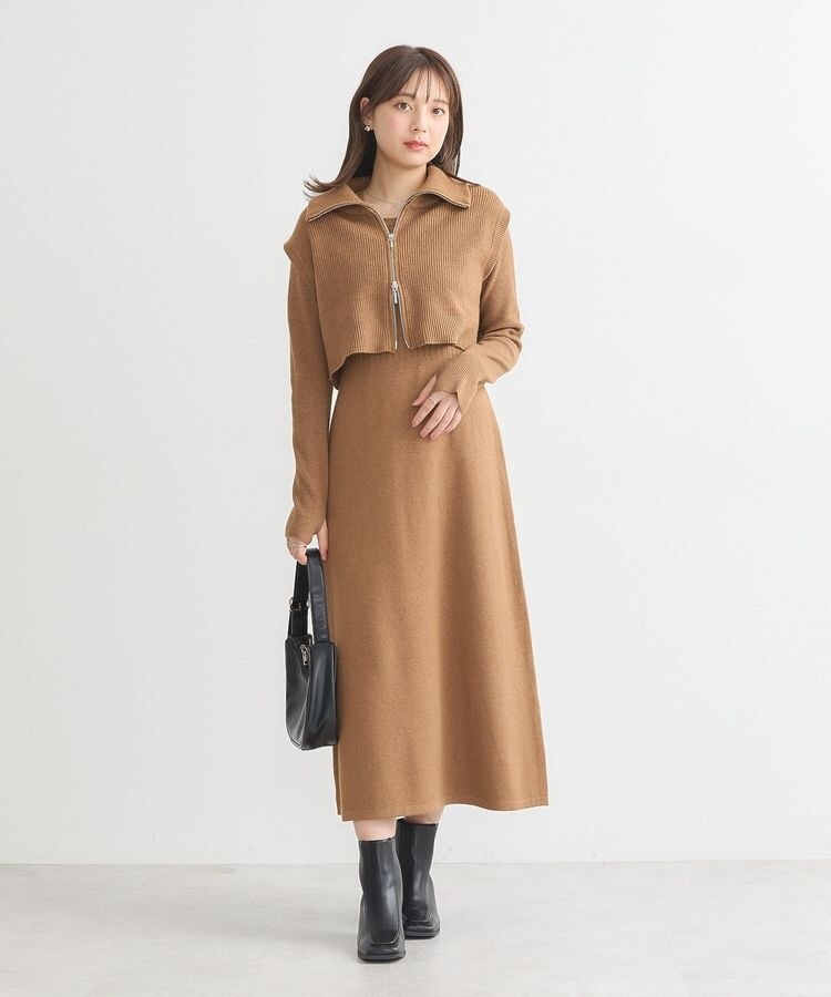 SET2点ZIPベスト+ニットワンピース | アースミュージック＆エコロジー