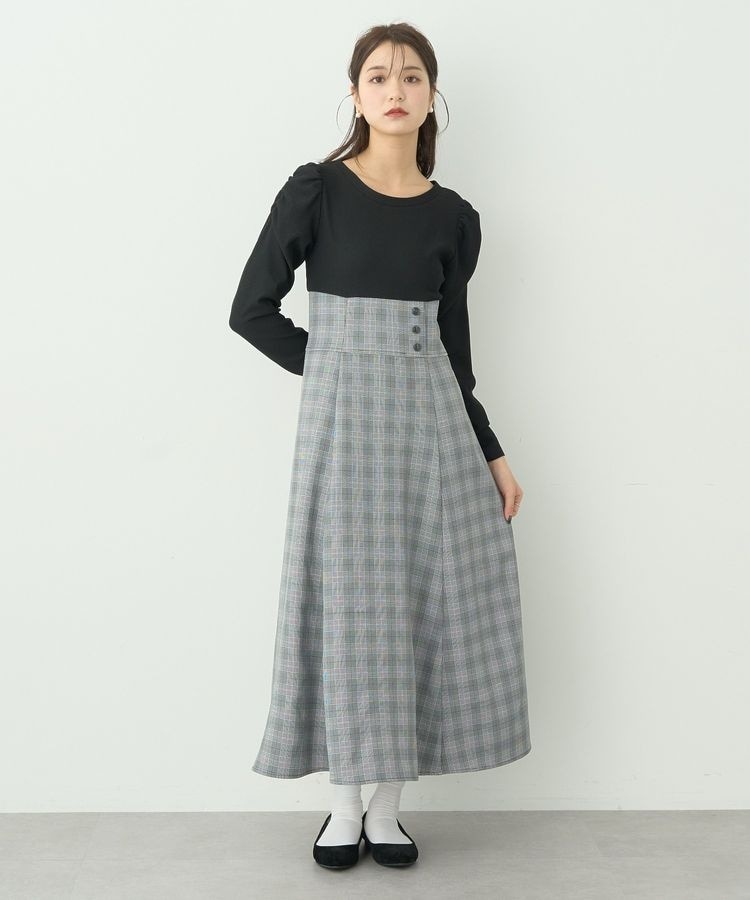 美品 allureville 24AW エコリブカットドッキングワンピース 20242014030_c6e6f6a4e2312510dd