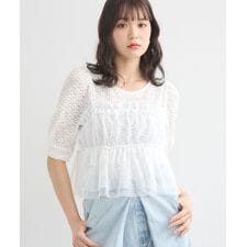 アースミュージック＆エコロジー(earth music&ecology)のSET2点フラワープルオーバー＋チュールビスチェ