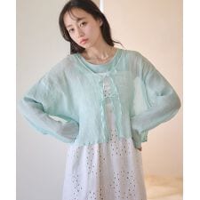 アースミュージック＆エコロジー(earth music&ecology)の【WEB限定】SET2点クレープリボンブラウス+インナー