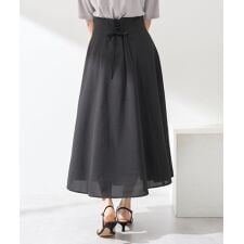 アースミュージック＆エコロジー(earth music&ecology)のシアーバックレースアップフレアスカート