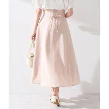 アースミュージック＆エコロジー(earth music&ecology)のシアーバックレースアップフレアスカート