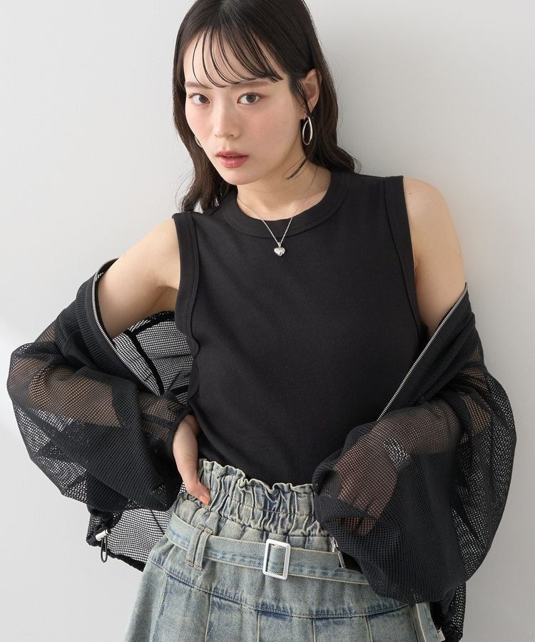 タンクトップ ノースリーブ 「SLOW/一部店舗限定」好評につき新色追加！ラメリブジャージー タンクトップ レディース SLOW/一部店舗限定】好評につき新色追加！ラメリブジャージー