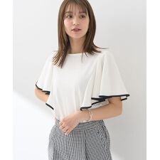 アースミュージック＆エコロジー(earth music&ecology)のパイピングフレアスリーブカットソー