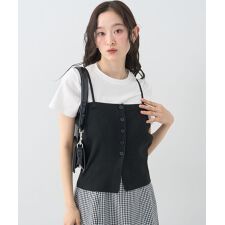 SET2点コンパクトTEE＋マルチwayニットビスチェ