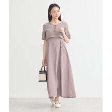 SET2点ギャザーカットカーデ＋キャミワンピース