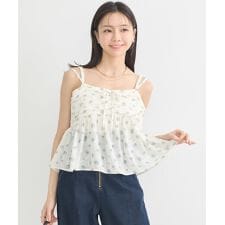 花柄ギャザーキャミビスチェ