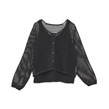 SET2点メッシュニットカーディガン＋ビスチェ