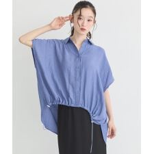 裾ドロストフレンチスリーブシャツ