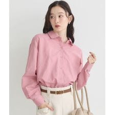 綿麻混ベーシックシャツ