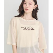 ロゴ刺繍シアープルオーバー