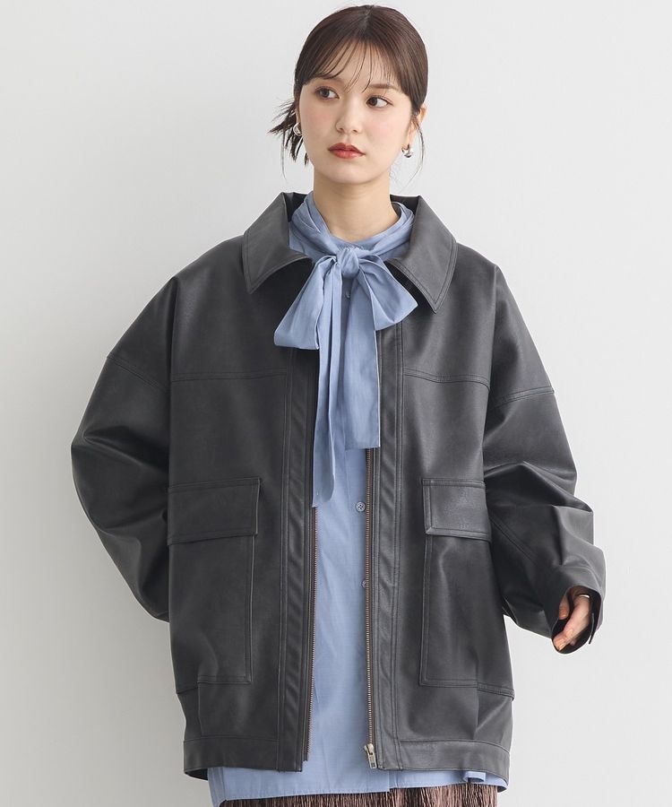 YECCA VECCA ボアMIXフェイクレザージャケット　新品未使用タグ付き YECCA VECCA｜ボアMIXフェイクレザージャケット | Rakuten