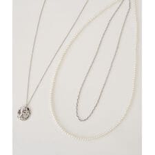 アースミュージック＆エコロジー(earth music&ecology)のSET2点パールチェーンネックレス+コインモチーフネックレス