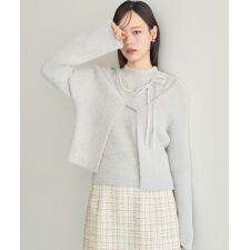 アースミュージック＆エコロジー(earth music&ecology)のSET2点チャーム付きシャギーニット＋インナー