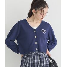 アースミュージック＆エコロジー(earth music&ecology)のロゴ刺繍カーディガン