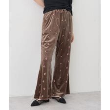 ベロアフレアパンツ