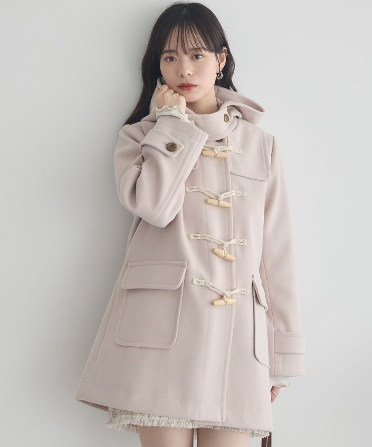 極美品 マカフィー ダッフルコート ロング Aライン アイボリー ウール S マカフィー ウールメルトン ロング丈 ダッフルコート アイボリー