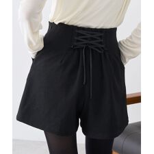 バックレースアップショートパンツ
