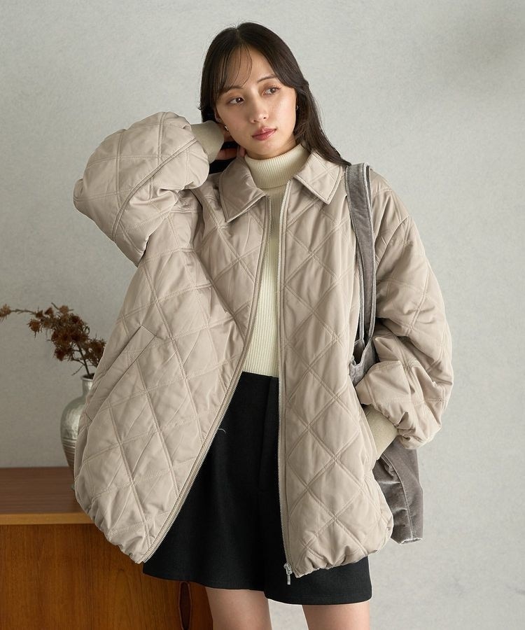 予約】【WEB限定】ダブルステッチキルティングコート | アース