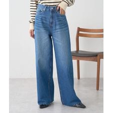 【予約】セルフカットワイドデニムパンツ