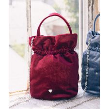 ベロアハンドルバッグ