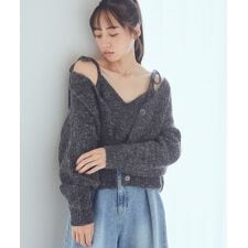 【WEB限定】SET2点ショートカーディガン＋リボンキャミソール
