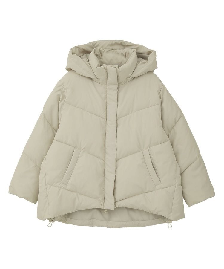 any SiS【撥水・洗える】2WAYノーカラーダウン ジャケット サイズ２ ANY SIS｜【撥水・洗える】2WAYノーカラーダウン ジャケット