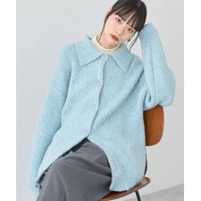 襟付きニットアウター