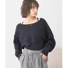 アースミュージック＆エコロジー(earth music&ecology)のSET2点クロスニット+キャミソール