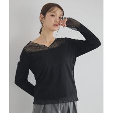 アースミュージック＆エコロジー(earth music&ecology)のあったかフェミニンインナー(2wayネック)