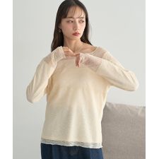 アースミュージック＆エコロジー(earth music&ecology)のあったかフェミニンインナー(2wayネック)