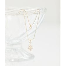 アースミュージック＆エコロジー(earth music&ecology)のSET2点スノーモチーフネックレス+ワントップネックレス