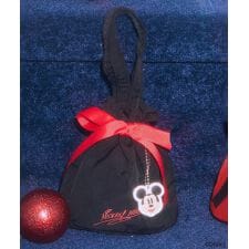 Disney／ミッキーチャーム付きリボン巾着