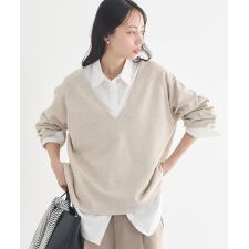 ディープVネックプルオーバー