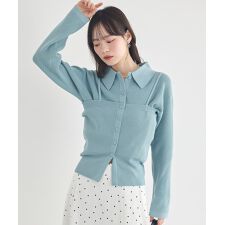 襟付きニットアンサンブル