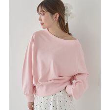 裾スリット裏毛プルオーバー