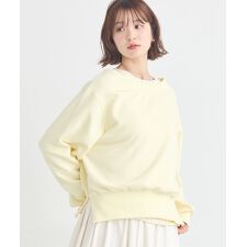 裾スリット裏毛プルオーバー