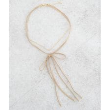 スエードライクリボンネックレス