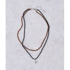 ビーズ2連ネックレス