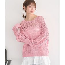 メッシュニットプルオーバー