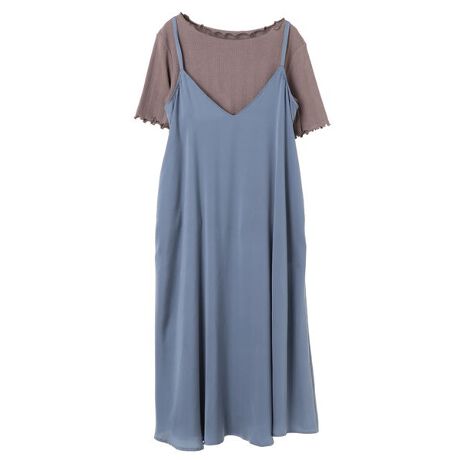 Set2点サテンキャミワンピース 半袖プルオーバー アースミュージック エコロジー Earth Music Ecology 1c03l0h1100 ファッション通販 マルイウェブチャネル