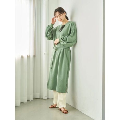 Web限定 ボリューム袖ベルト付きスウェットワンピース アースミュージック エコロジー Earth Music Ecology Ba03l1h0100 ファッション通販 マルイウェブチャネル