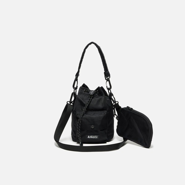 【AIGLE 】エーグルナイロンバック セール】 リサイクルナイロン コンパクト ショルダーブック巾着